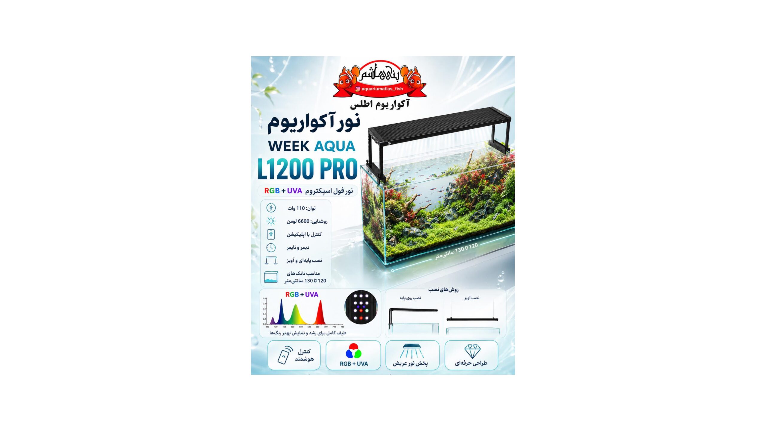 نور ویک آکوا WEEK AQUA L1200 PRO