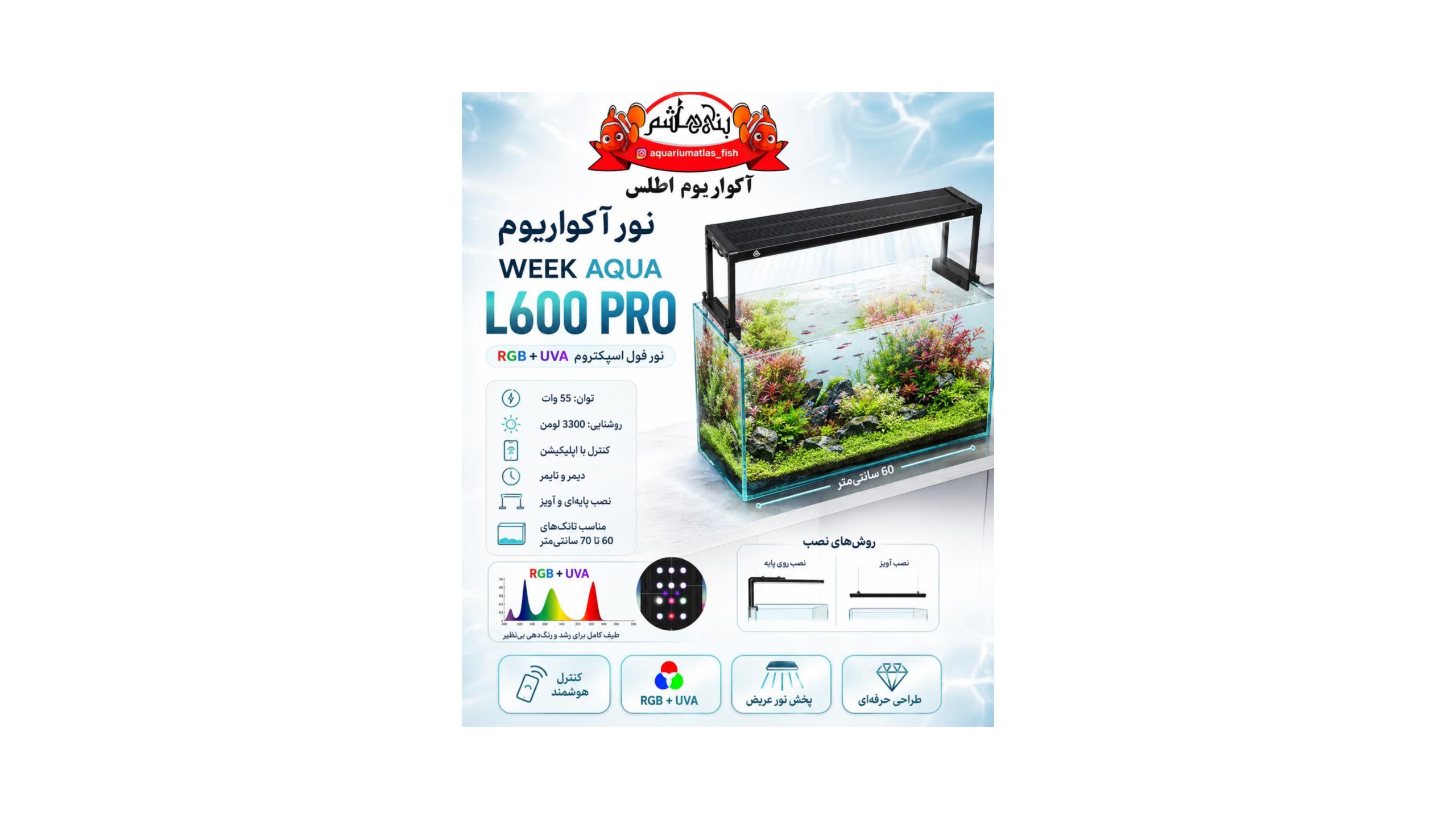 نور ویک آکوا WEEK AQUA L600 PRO