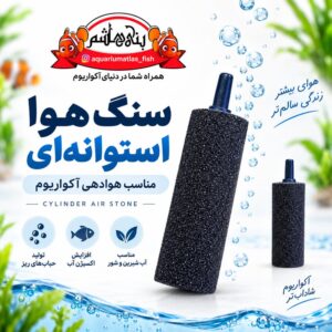 سنگ هوا استوانهای متوسط آکواریوم